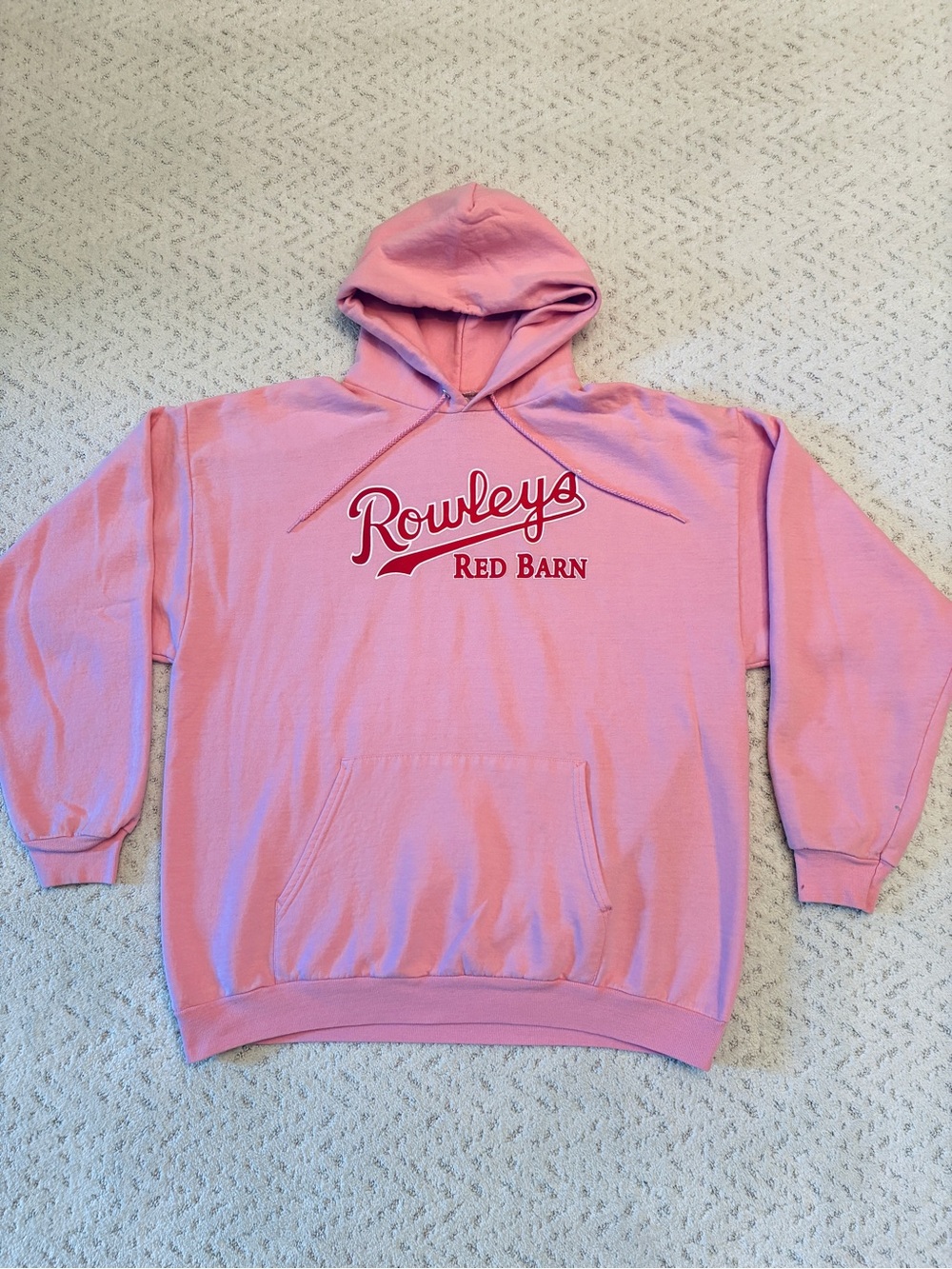 Rowleys Red Barn Pink Hoodie Sweatshirt Jumper Size XL Utah Streetwear Flaw